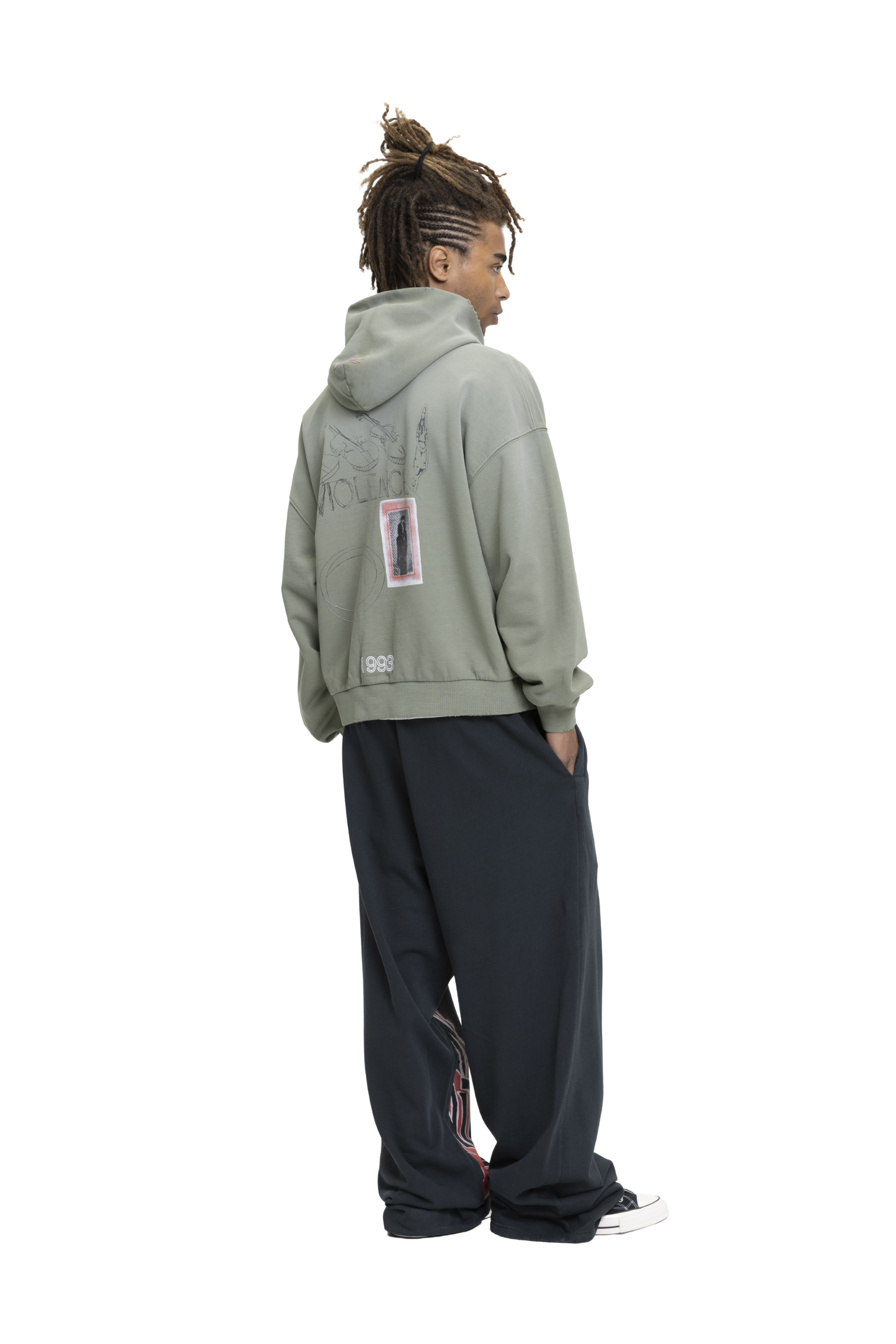 Violence Zip-Hoodie Olive