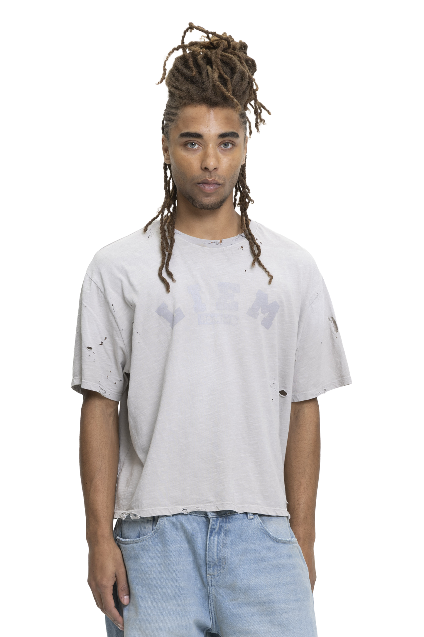 Grey Distressed Tee