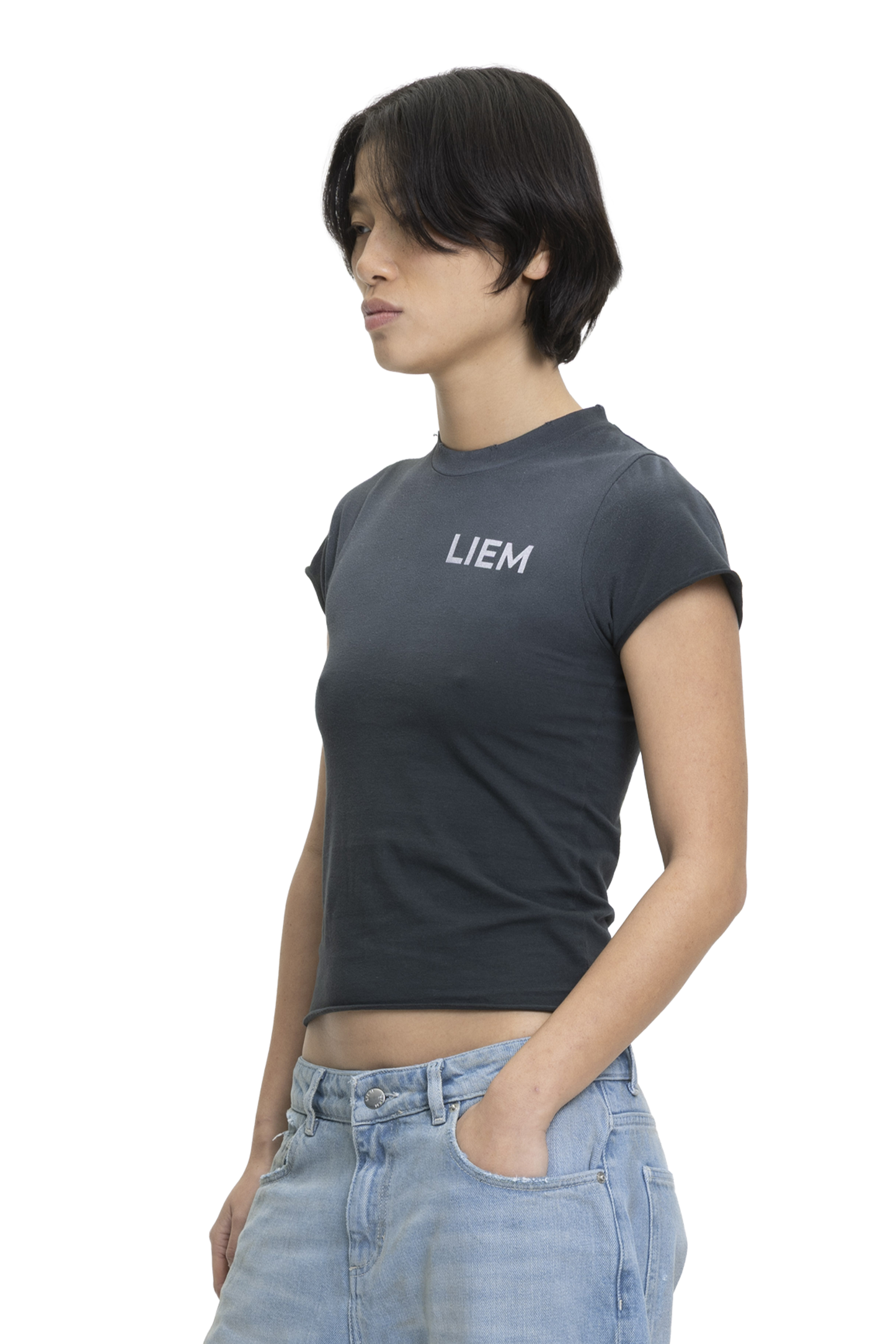 Liem Cut-Off Tee Black
