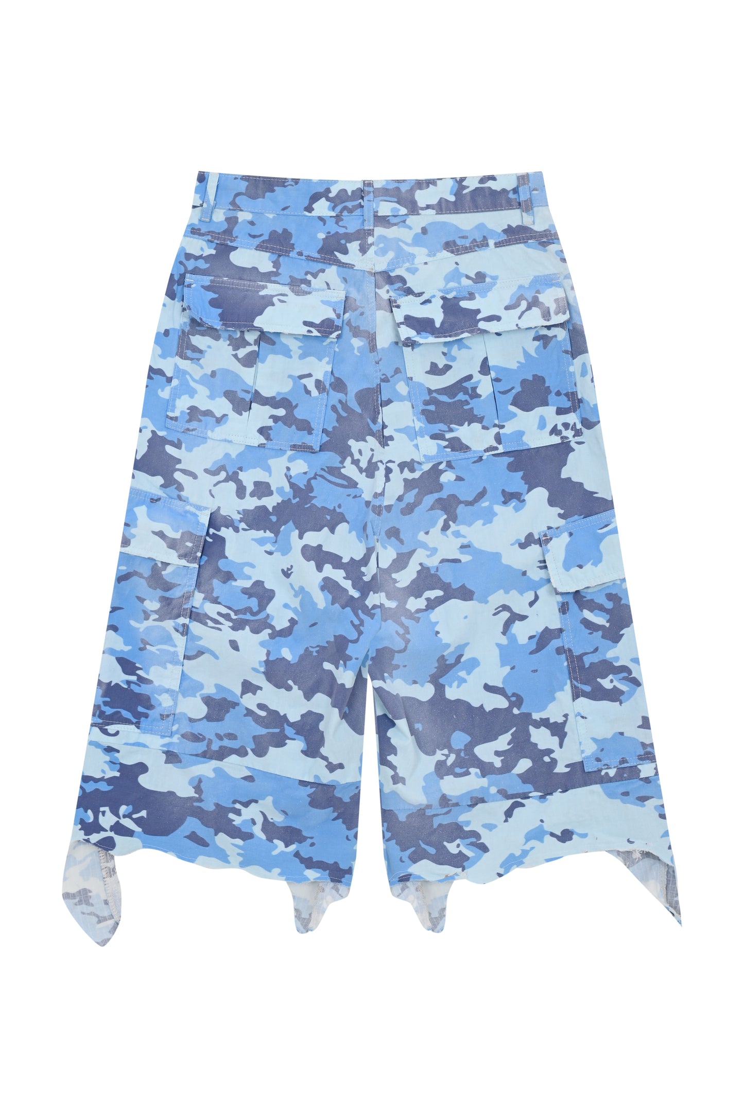 3/4 Blue Camo Shorts