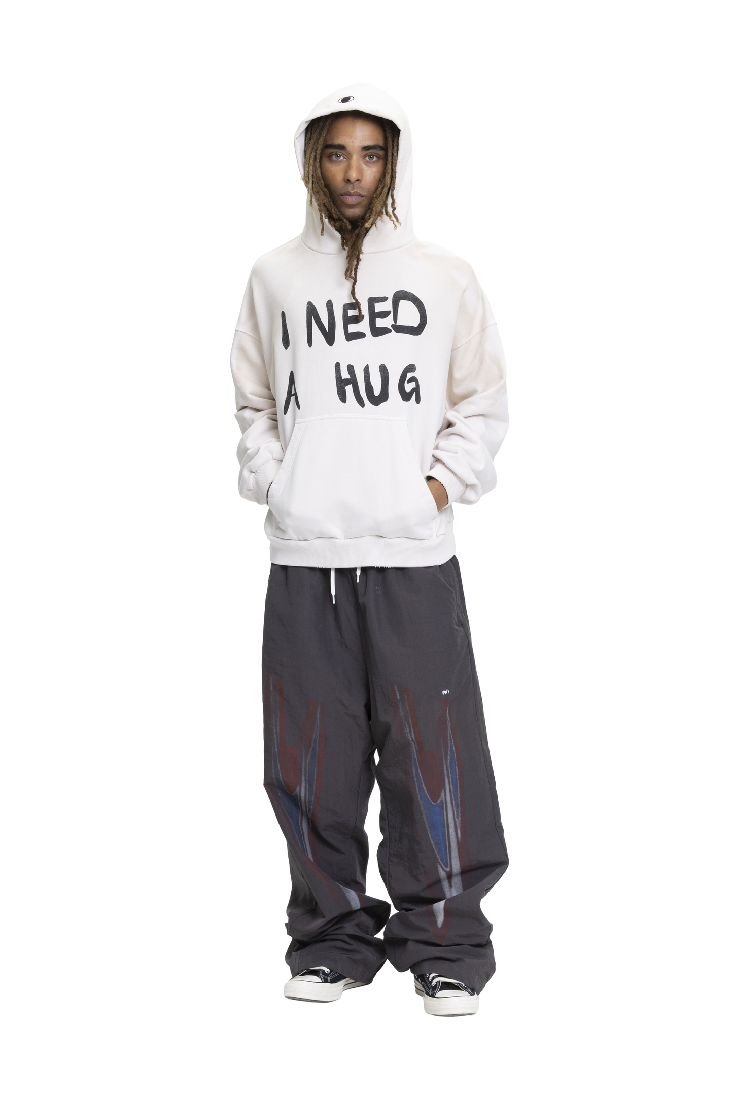 I Need A Hug Hoodie Ecru