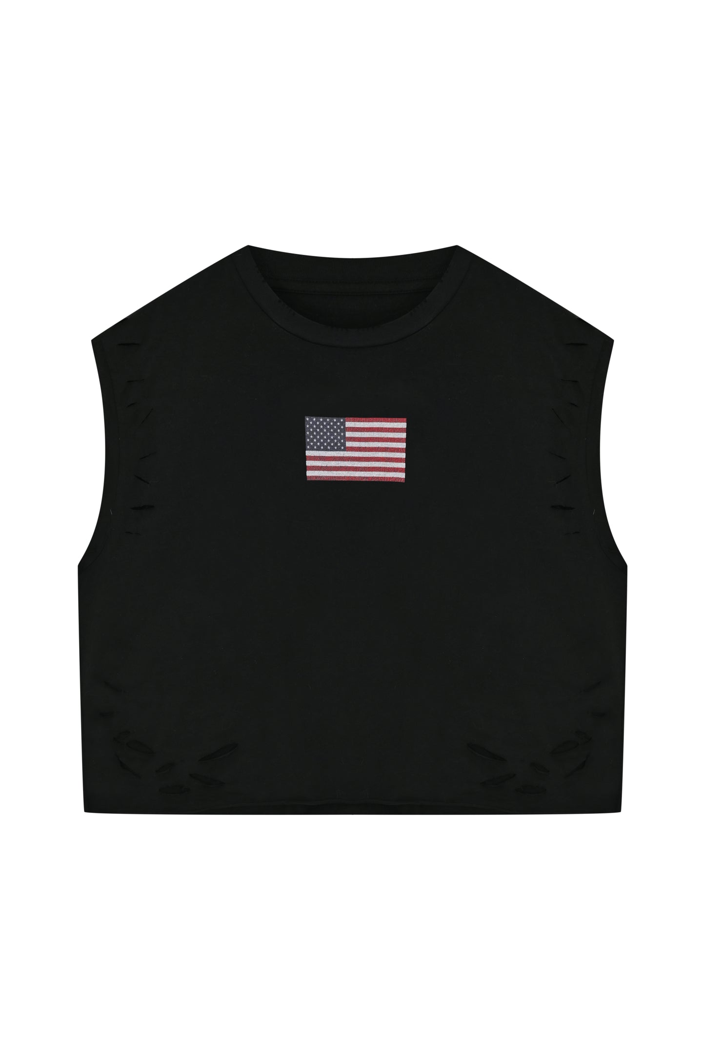 American Flag Cut Off Tee
