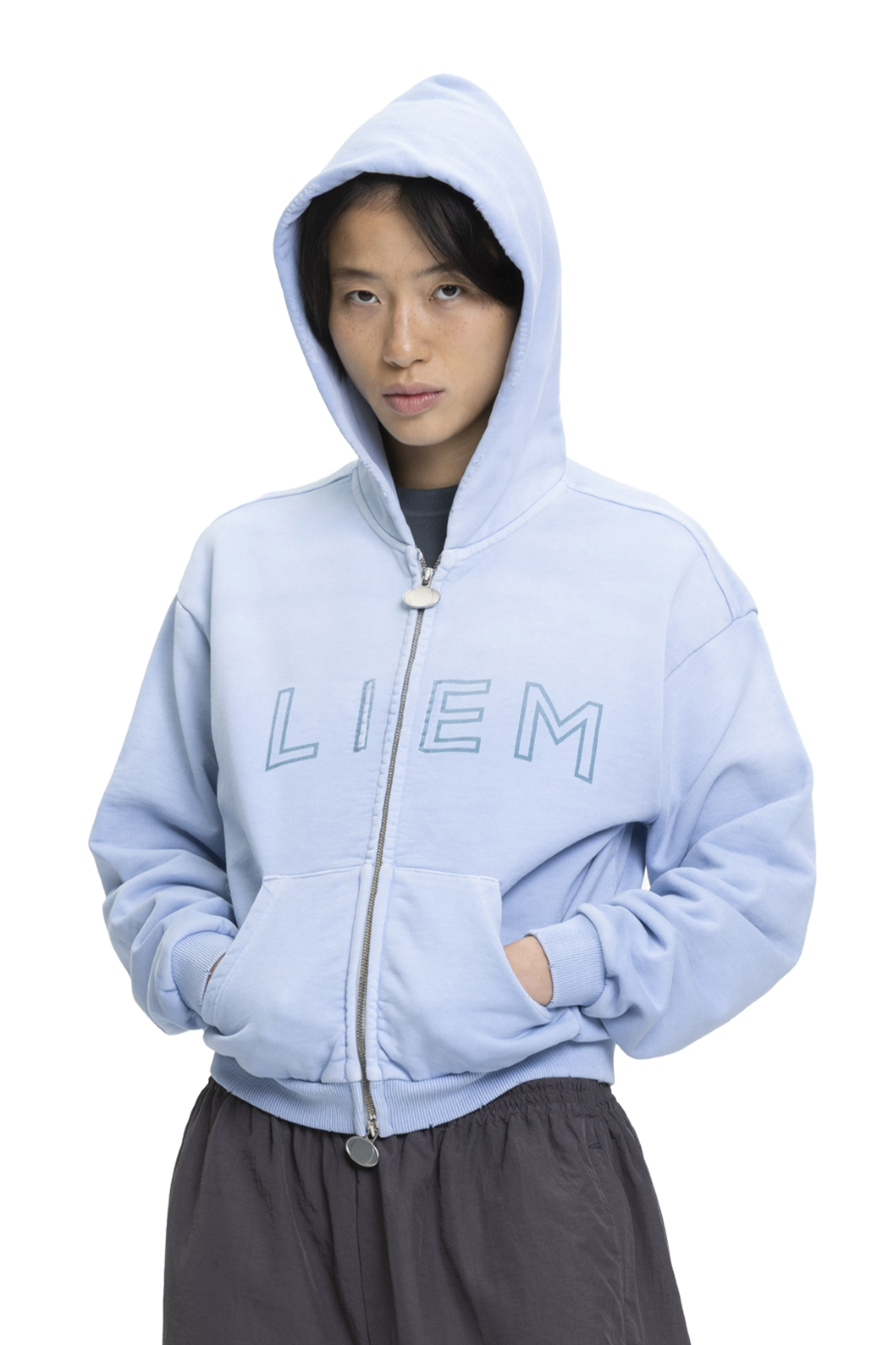 Rocket Zip-Hoodie Baby Blue