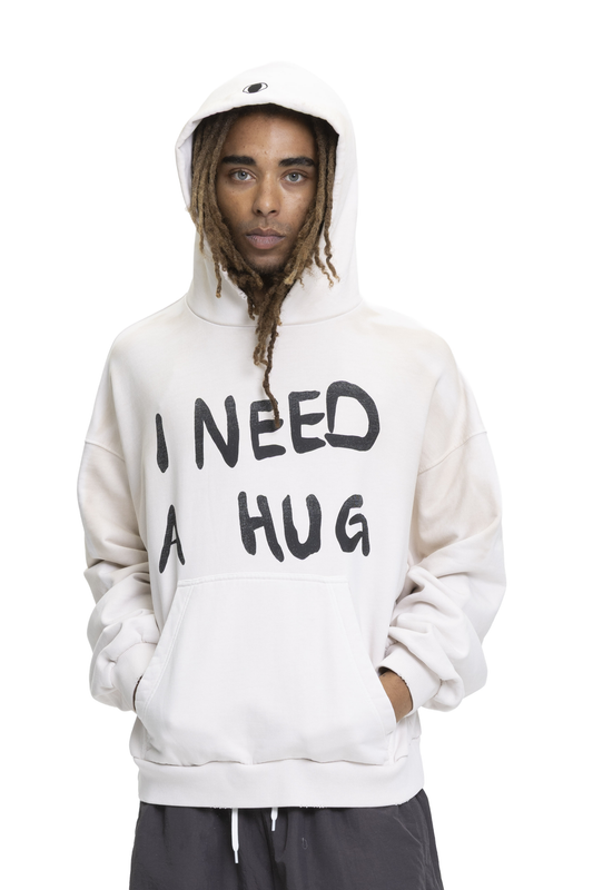 I Need A Hug Hoodie Ecru
