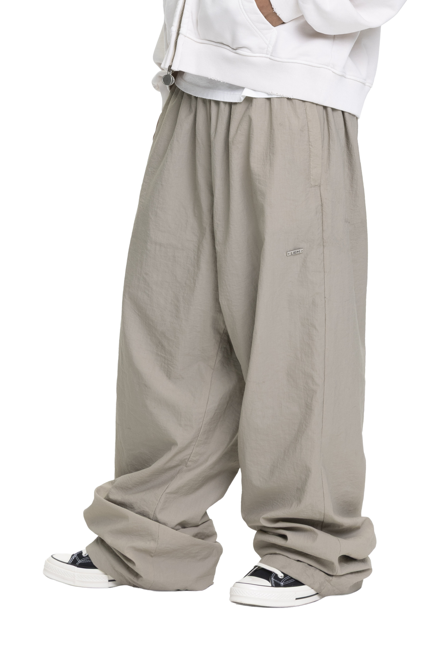 Nylon Pants Beige